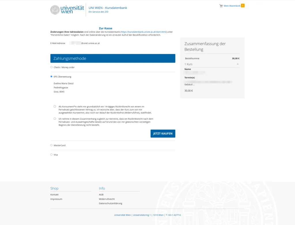 Kursdatenbank-Shop