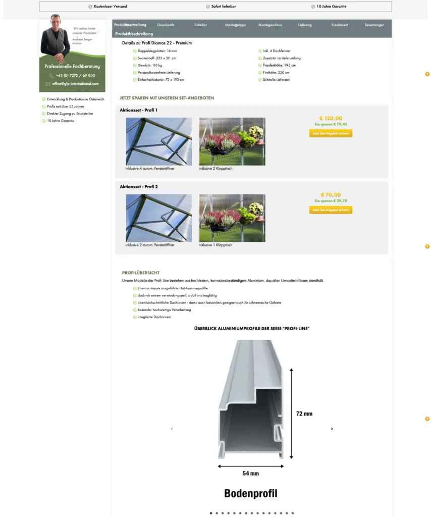 Produktbeschreibung Tab