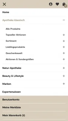 apo-pure.at mobiles Menü