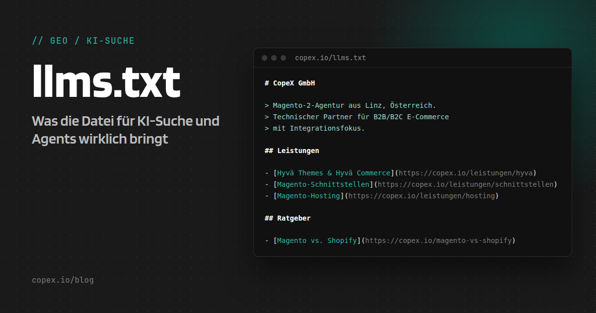 llms.txt: Was die Datei für KI-Suche und Agents wirklich bringt