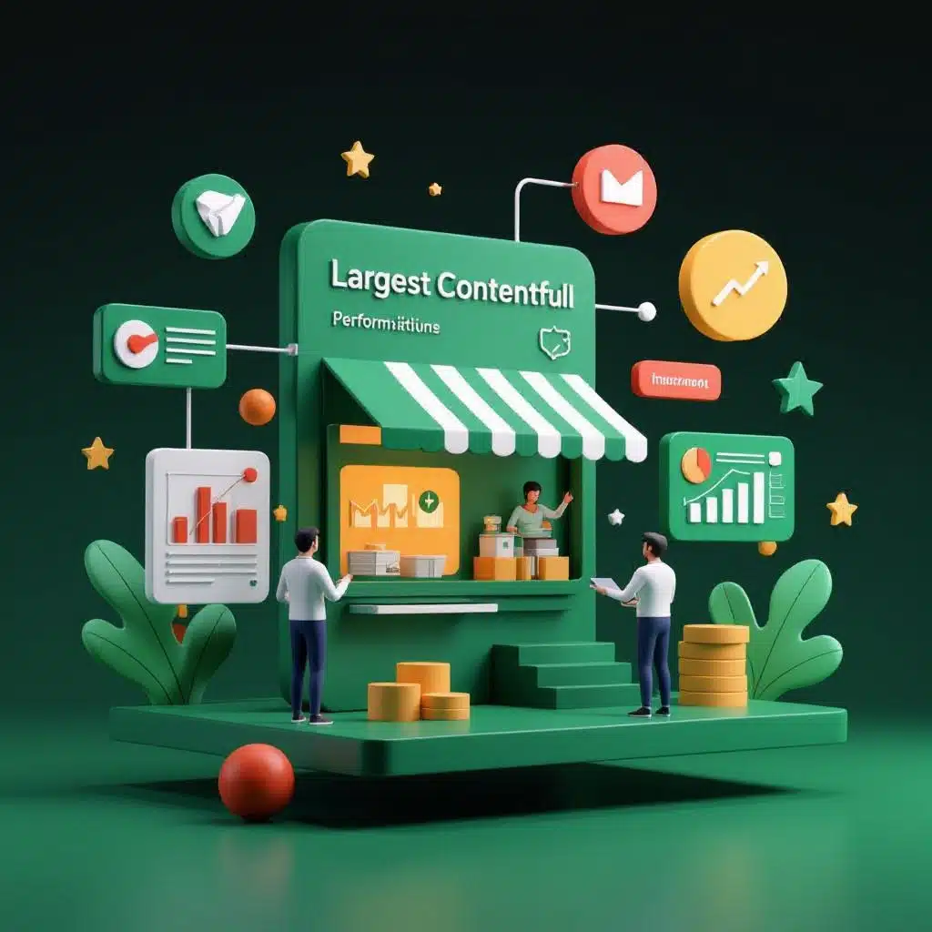 Welche Rolle spielt die Largest Contentful Paint (LCP) bei der Performance-Optimierung und wie kann sie gezielt verbessert werden?