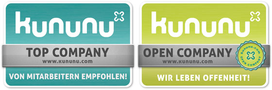 Wir sind Kununu Top Company und Open Company