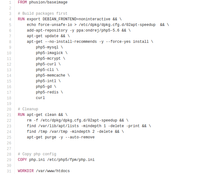 dockerfile php