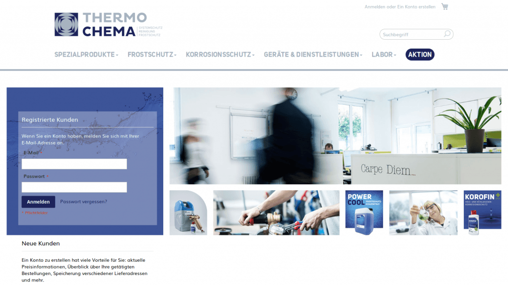 thermochema startseite screenshot