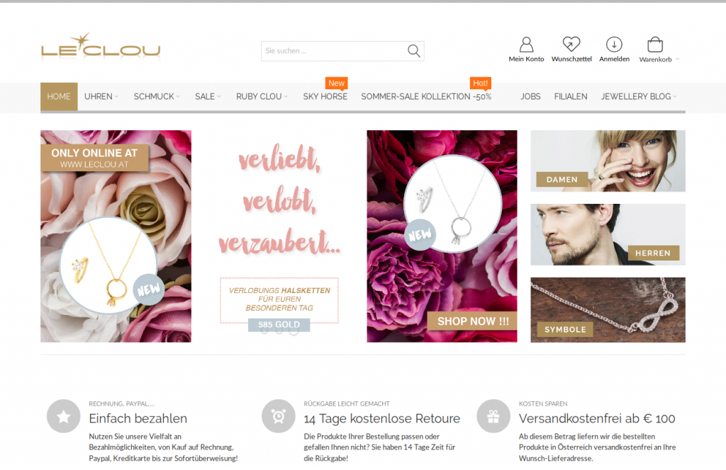 leclou screenshot startseite