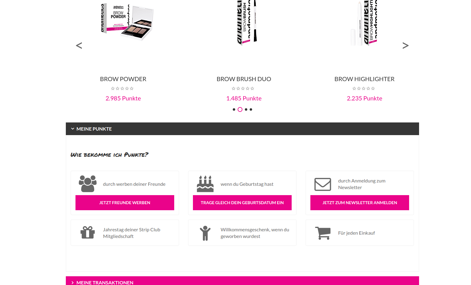 Andmetics Rewards - Strip Club