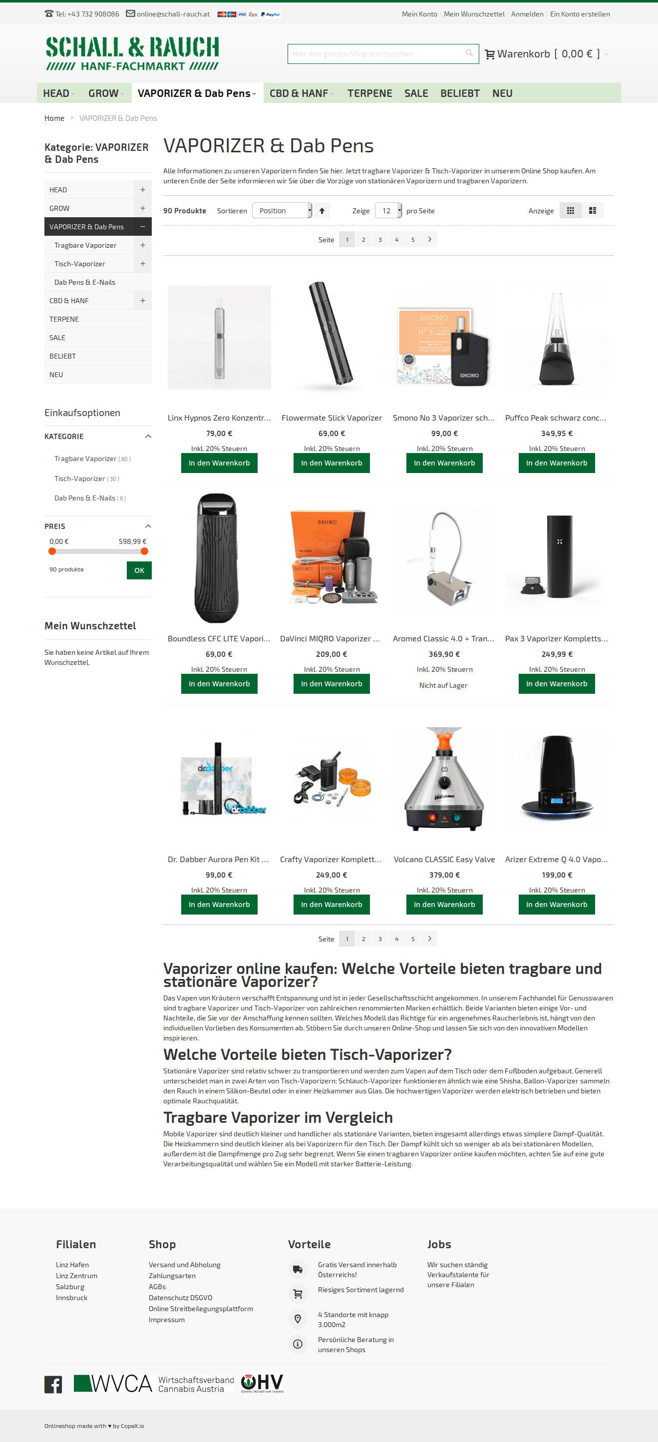 schall-rauch screenshot produkt-liste