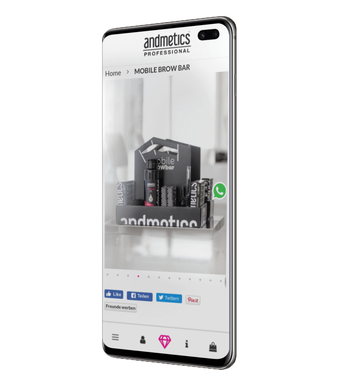 Andmetics Mobile View